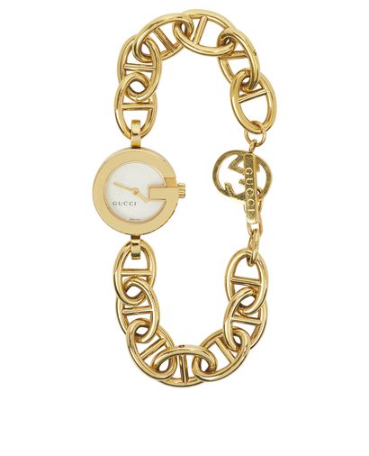 Gucci Lotus Charm Watch 107 Series, front view